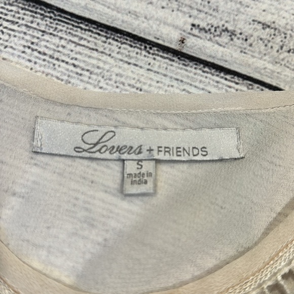 Revolve • Lovers + Friends Off-White Beaded Blouse • Sz S - Picture 6 of 8